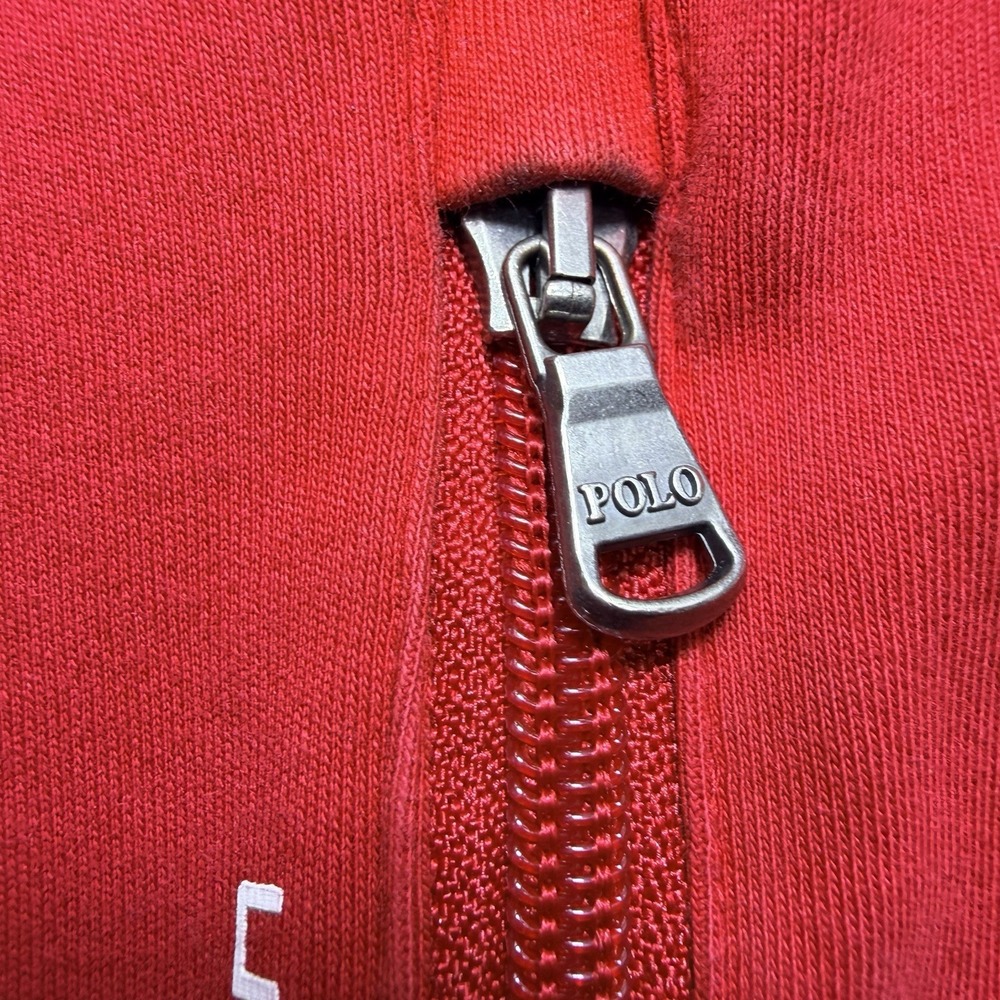 Polo Ralph Lauren XXL Track Red Cotton Pony Logo Knit Performance Jacket - Picture 8 of 10
